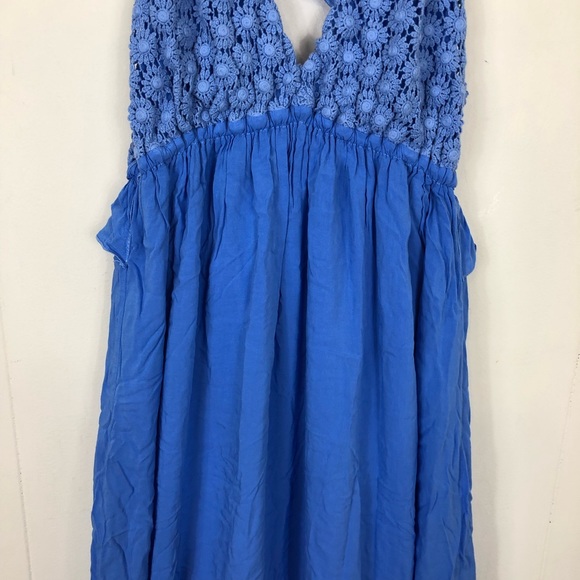 Regalinas Flower Crochet Halter Maxi Dress Sz XS - Picture 5 of 14